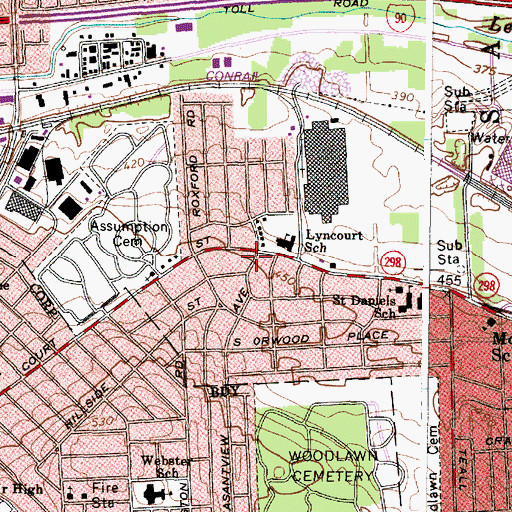 Topographic Map of Lyncourt Wesleyan Church, NY