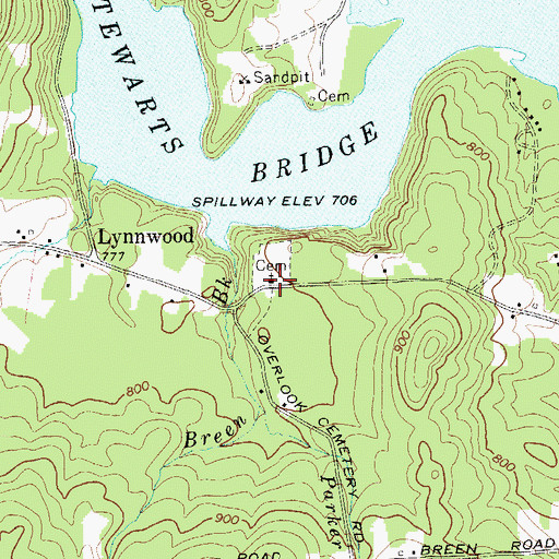 Topographic Map of Lynwood Baptist Church, NY