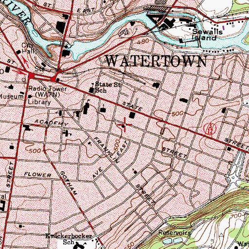 Topographic Map of Maranatha Bible Baptist Church, NY