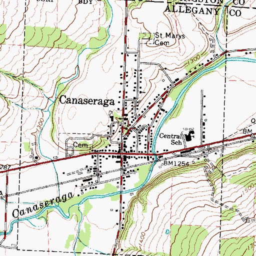 Topographic Map of Masters Tabernacle Church, NY