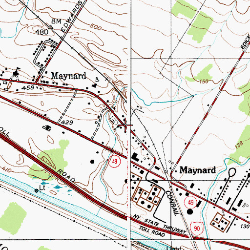 Topographic Map of Maynard United Methodist Church, NY