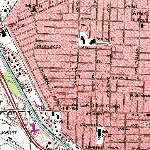 Topographic Map of Megiddo Church, NY