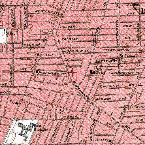 Topographic Map of Memorial Orthodox Presbyterian Church, NY