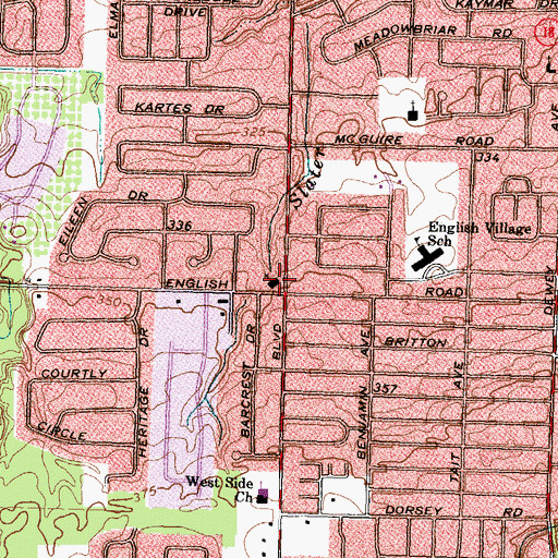 Topographic Map of Messiah Lutheran Church, NY