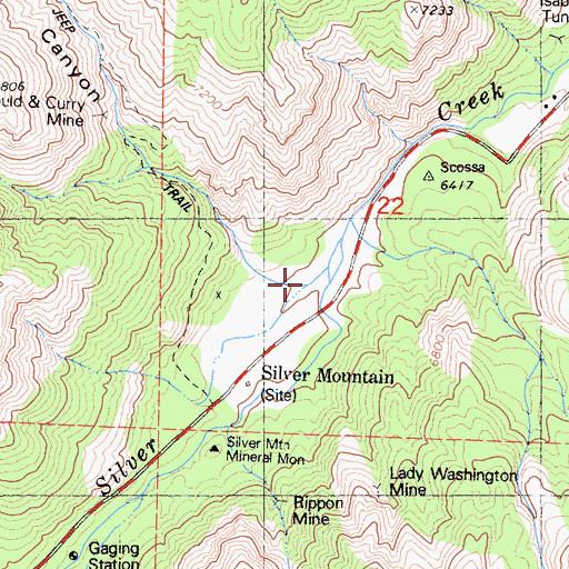 Topographic Map of IXL Canyon, CA