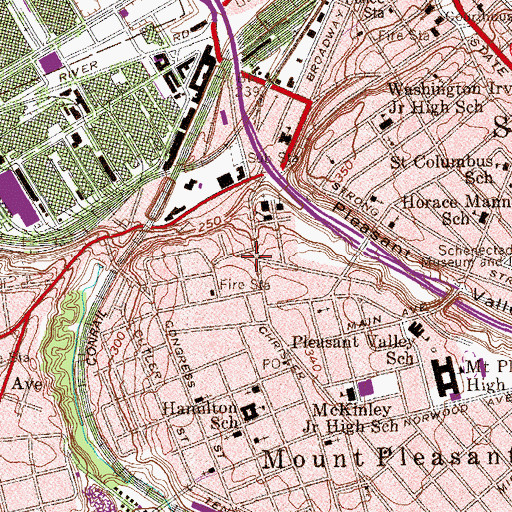 Topographic Map of Ministry of Christ Church, NY
