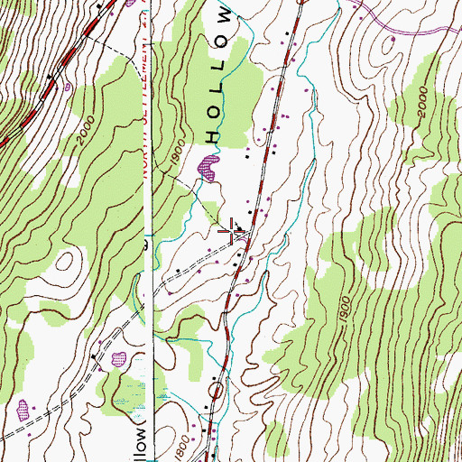 Topographic Map of Mitchell Hollow Mission Church, NY