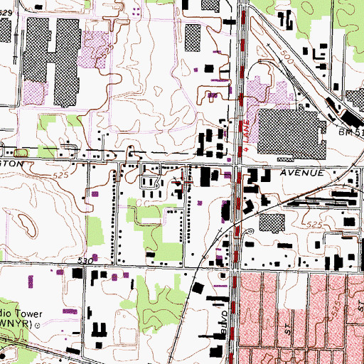 Topographic Map of Most Precious Blood Church, NY