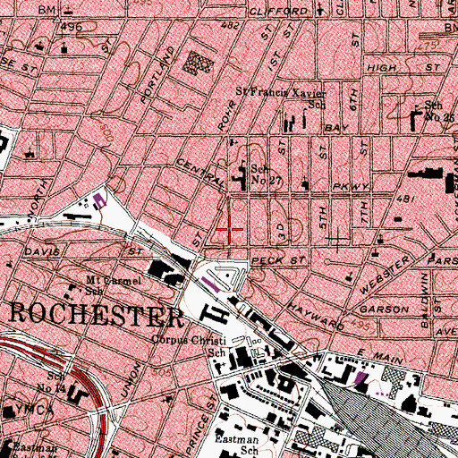 Topographic Map of Mount Avery Missionary Baptist Church, NY
