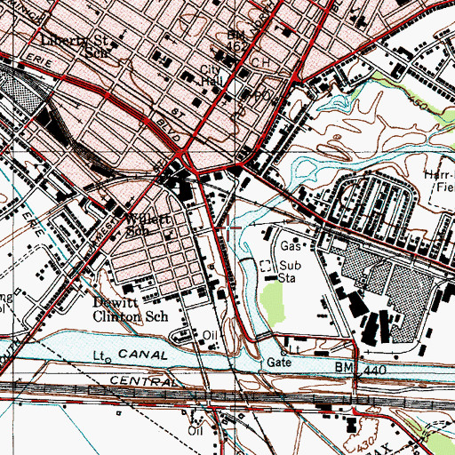 Topographic Map of Mount Calvary Baptist Church, NY