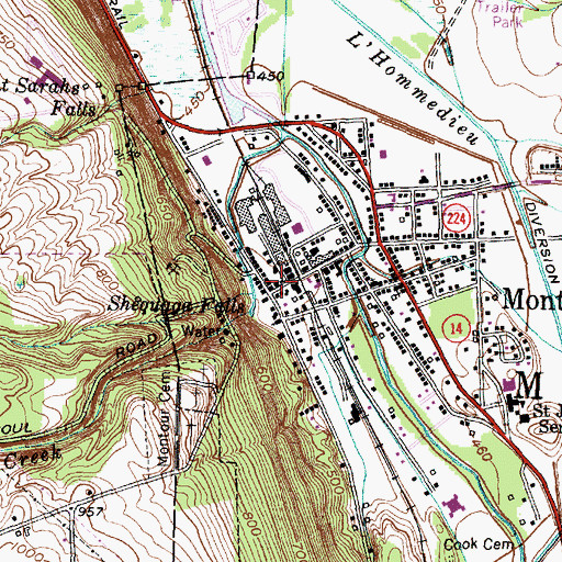 Topographic Map of Mount Calvary Lutheran Church, NY