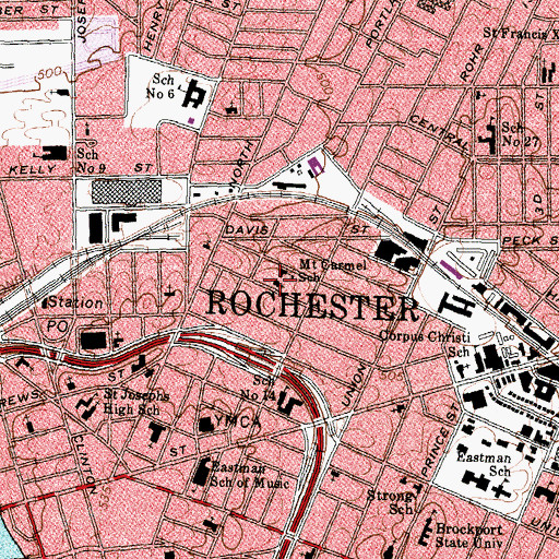 Topographic Map of Mount Carmel Church, NY