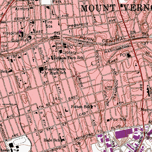 Topographic Map of Mount Olive Church of Christ, NY