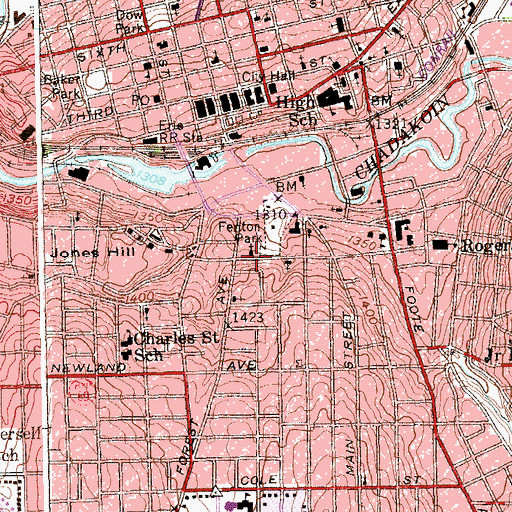 Topographic Map of Mount Zion Assembly, NY