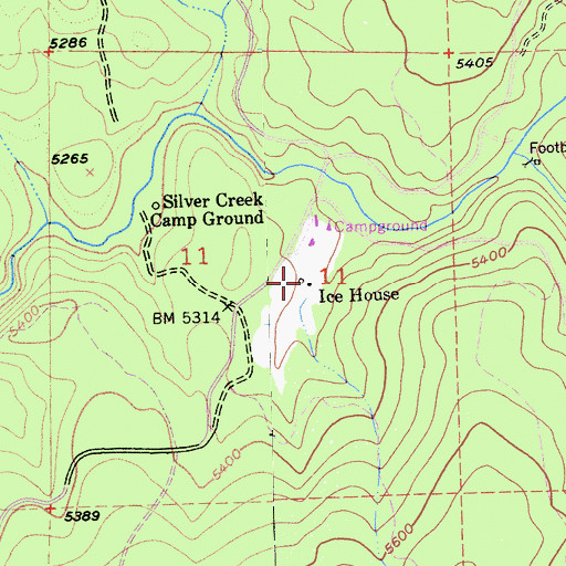 Topographic Map of Ice House, CA
