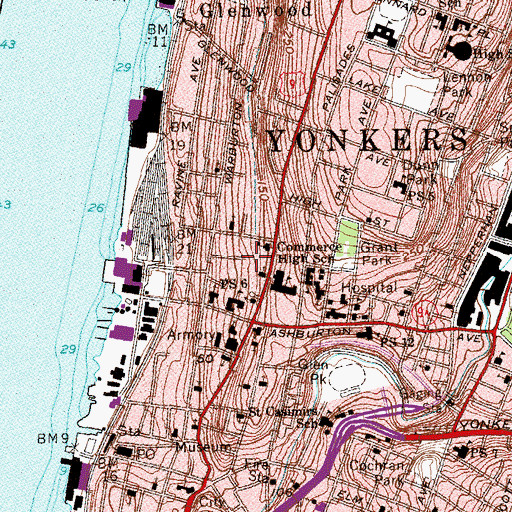 Topographic Map of Narrow Way Gospel Assembly, NY