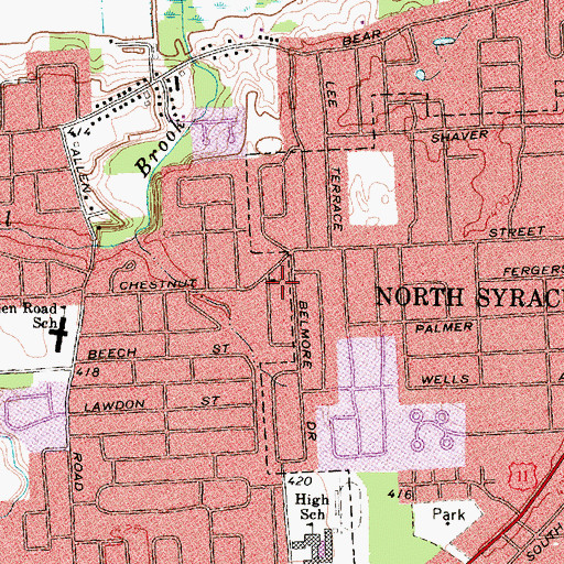 Topographic Map of Nazarene Community Church, NY