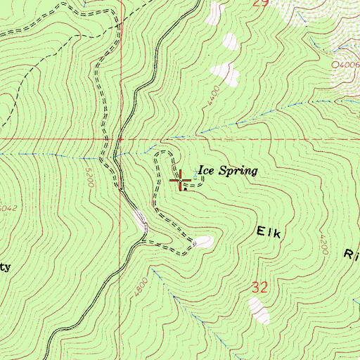 Topographic Map of Ice Spring, CA