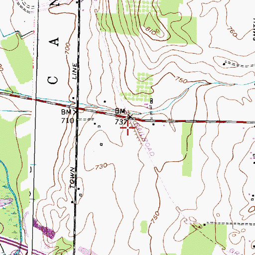 Topographic Map of New Covenant Baptist Church, NY
