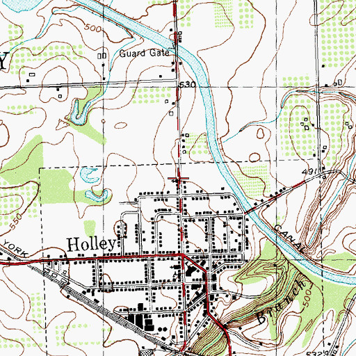 Topographic Map of New Covenant Worship Center, NY