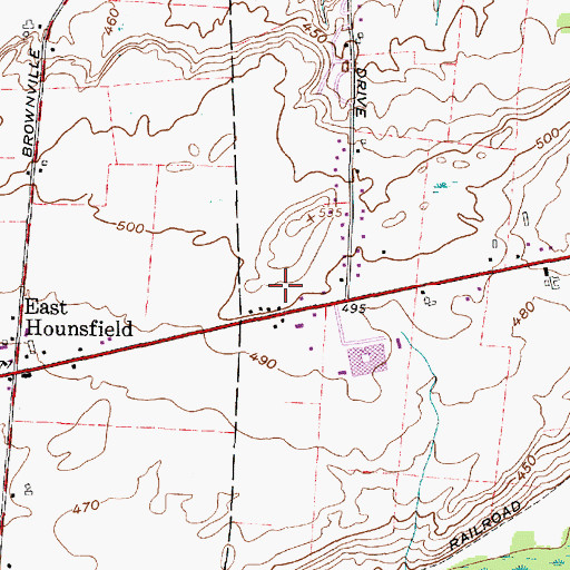 Topographic Map of New Hope Baptist Church, NY