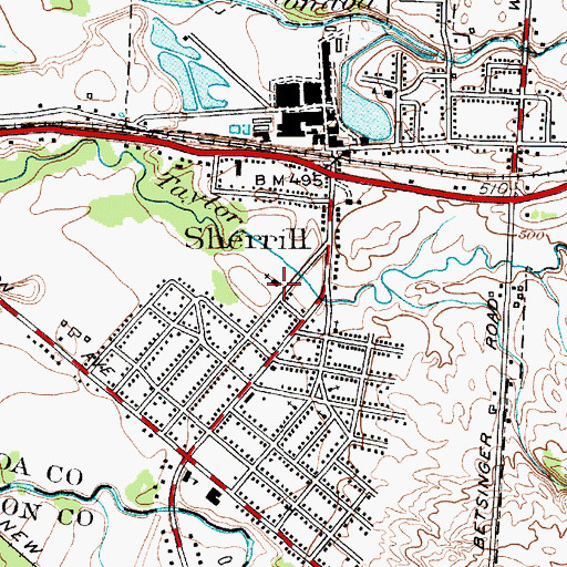Topographic Map of Plymouth Alliance Church, NY
