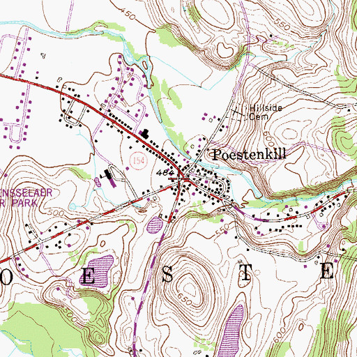 Topographic Map of Poestenkill Christian Church, NY