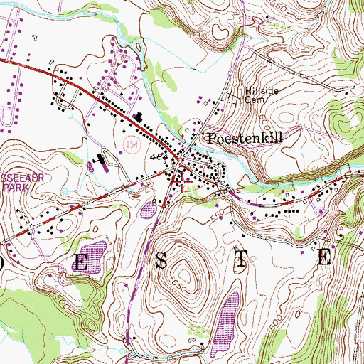 Topographic Map of Poestenkill Evangelical Lutheran Church, NY