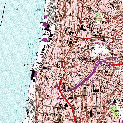 Topographic Map of Pressley's Temple Church, NY