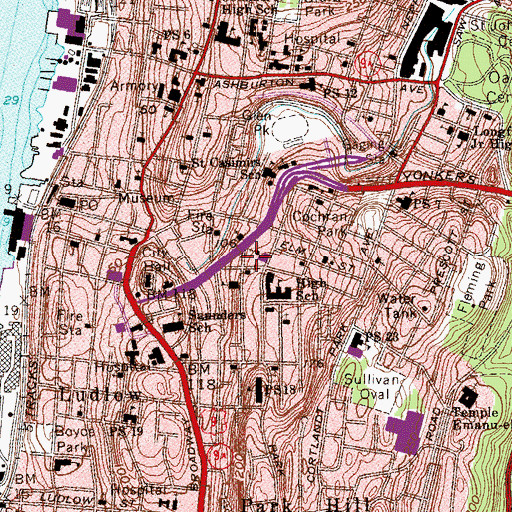 Topographic Map of Primera Hispanic Seventh Day Adventist Church, NY