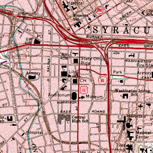 Topographic Map of Prince of Peace Missionary Baptist Church, NY