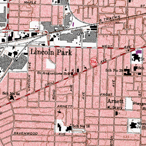 Topographic Map of Progressive Church of God in Christ, NY