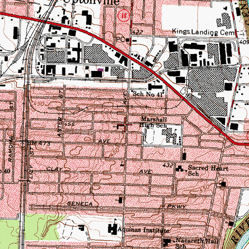 Topographic Map of Redeemer Lutheran Church, NY