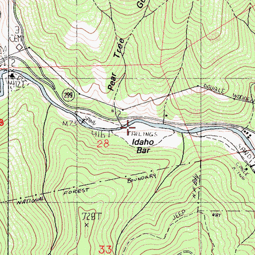 Topographic Map of Idaho Bar, CA