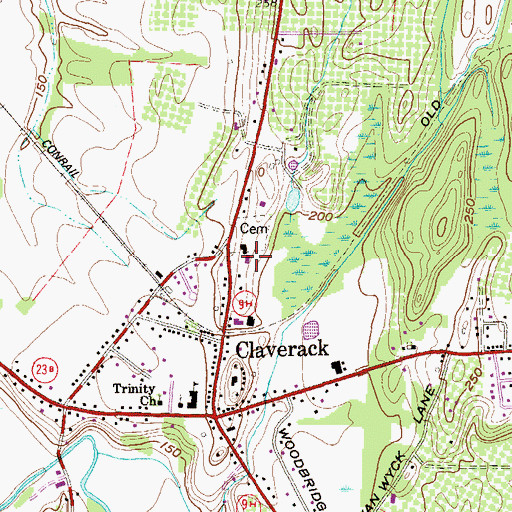 Topographic Map of Reformed Dutch Church, NY