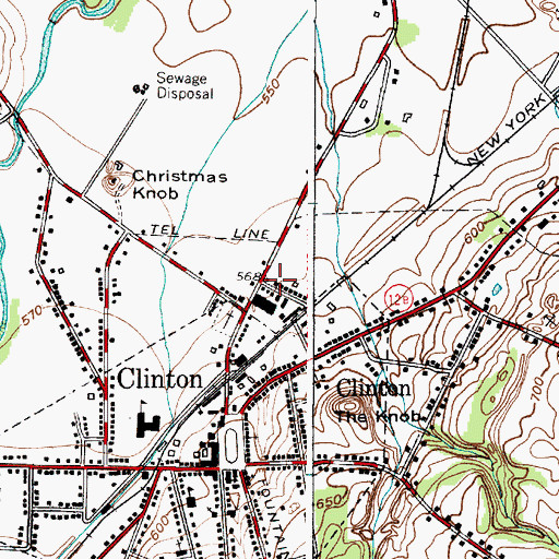 Topographic Map of Resurrection Assembly of God Church, NY