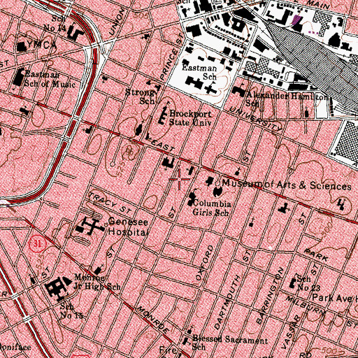 Topographic Map of Rochester Zen Center, NY