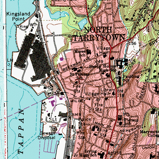Topographic Map of Rock of Salvation Church, NY