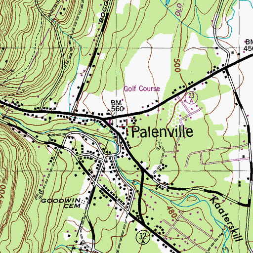 Topographic Map of Sacred Heart Church, NY