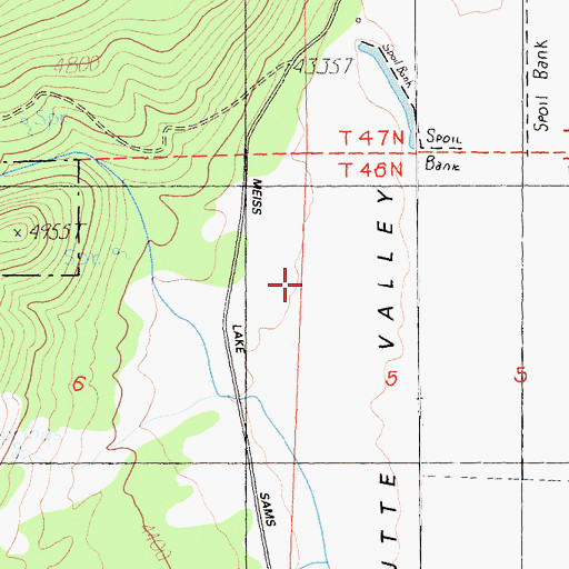 Topographic Map of Ikes Creek, CA