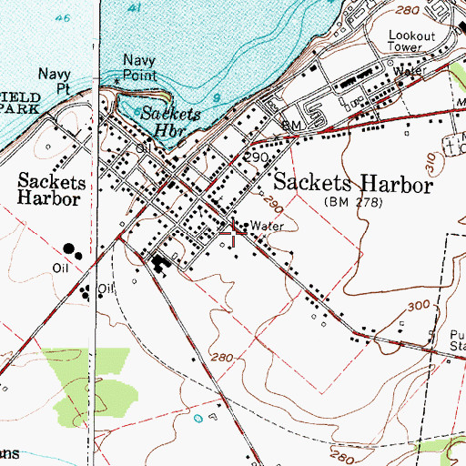 Topographic Map of Saint Andrews Catholic Church, NY