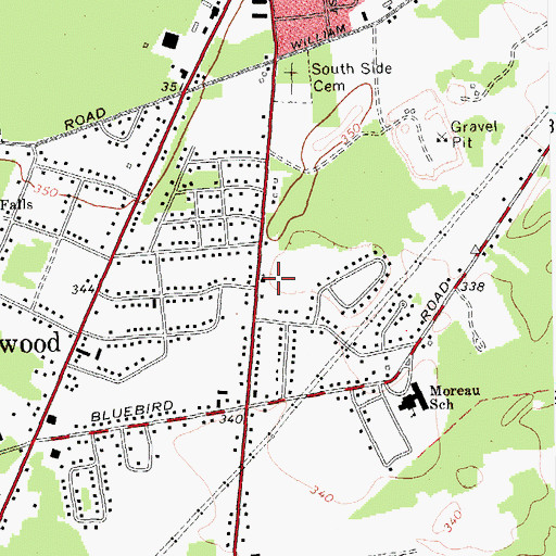 Topographic Map of Saint Andrew's Lutheran Church, NY