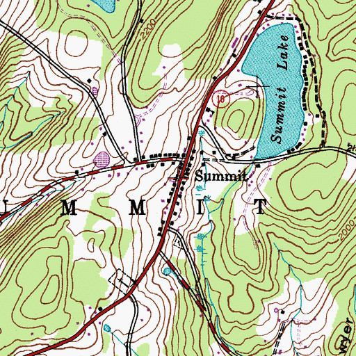 Topographic Map of Saint Anna's Catholic Church, NY