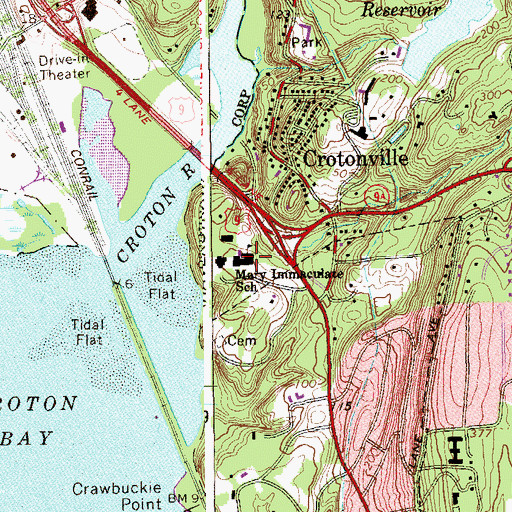 Topographic Map of Saint Augustines Catholic Church, NY