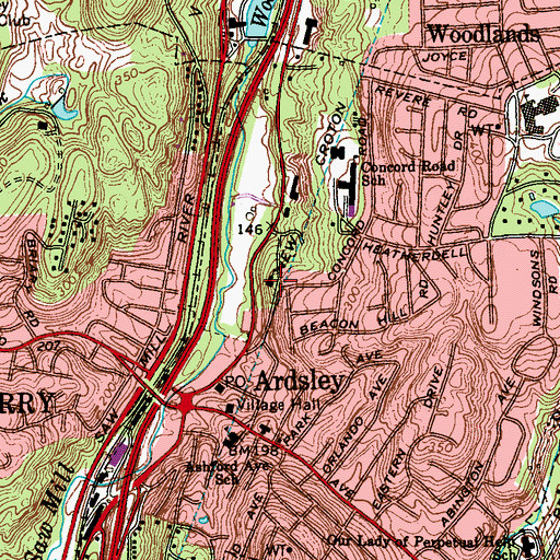 Topographic Map of Saint Barnabas Episcopal Church, NY