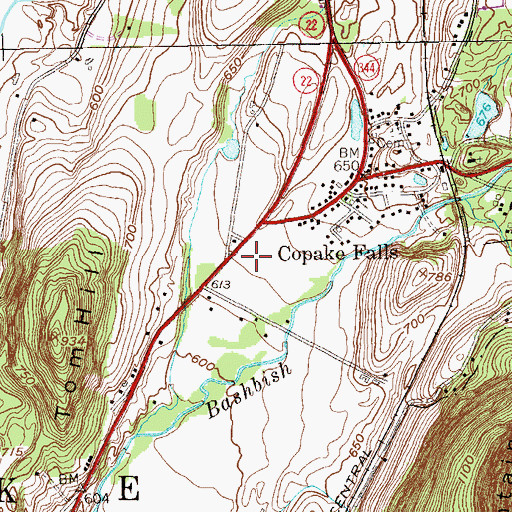 Topographic Map of Saint Bridget's Church, NY