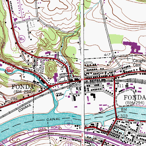 Topographic Map of Saint Cecilia Church, NY