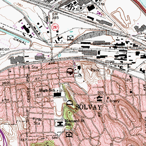 Topographic Map of Saint Cecilia Roman Catholic Church, NY