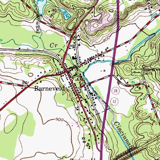 Topographic Map of Saint David's Episcopal Church, NY