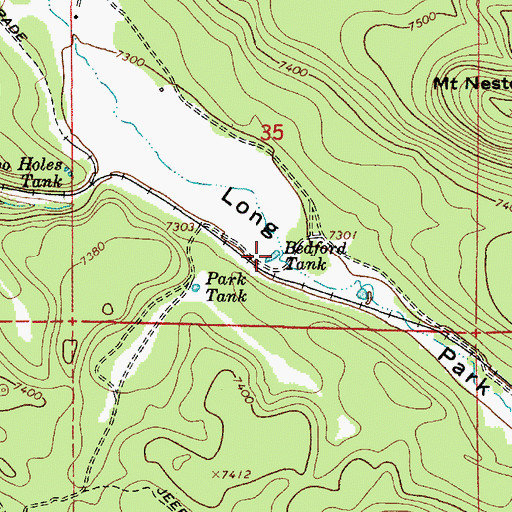 Topographic Map of Bedford Tank, AZ